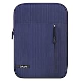 Lacdo iPad Mini 7スリーブ、iPad Miniケースバッグ、iPad Mini 7 (A17 Pro)/6/5/4/3/2用タブレットスリーブケース、Samsung Galaxy Tab A7 Lite 8.7インチ/Galaxy Tab A 8.0インチ用保護タブレットバッグ 撥水加工、青い