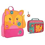 Stephen Joseph Girls Sidekick Fox Backpack and Lunch Box with Zipper Pull Set [並行輸入品]