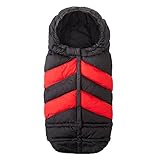 7AM Enfant Blanket 212 Chevron Extendable Baby Bunting Bag Adaptable for Strollers, Black/Red by 7AM