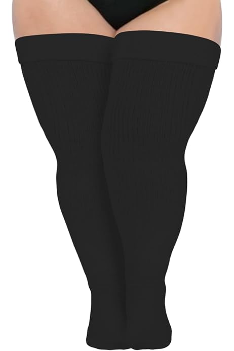 Plus Size Womens Thigh High Socks for 