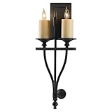Feiss WB1469AF King's Table 2-Light Sconce, Antique Forged Iron [並行輸入品]