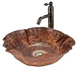 エジプトギフトショップ14 "レッド銅VesselバスルームFire Flame Burnt自然洗面所シンクボウル女性トイレ手洗い