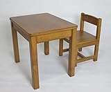 キッズテーブルチェアー2点セット　木製デスク　イス　　ブラウン　lh-4041 br