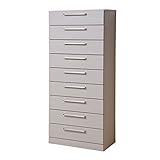 アビライト 日本製(大川家具) モノトーンロッカーシリーズ 幅80 タワーチェスト ホワイト um0313