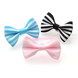 ヘアゴム シリコンゴム こども リボン ストライプ グログラン 3色セット 【C20-11】 子どもヘアゴム キッズヘアゴム キッズヘアアクセサリー ベビー 子供 女の子 ペット 犬 ドッグ