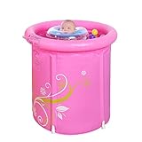 TOYM USインフィニティベビー水泳プールインフレータブル水泳プール大人用Folding Tub 65*70cm ピンク