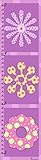 Green Leaf Art Growth Chart, Flowers on Purple [並行輸入品]