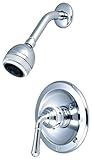 Aviditi Olympia Series P-2342T Accent Single Lever Handle Shower Trim Set with Pulsating ABS Showerh