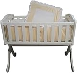 Baby Doll Bedding Snuggle Diamond Minky Port-a-Crib Bedding Set, Ecru (Discontinued by Manufacturer)