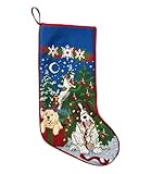 L.L.Bean（エルエルビーン） クリスマス・ニードルポイント・ストッキング フリーサイズ Holiday Dogs マルチカラー １０００１９９３７４