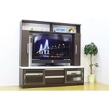 壁面テレビ台 チェイサー 幅153cm ブラウン マンガ収納 漫画収納 棚 ラック シェルフ AVボード tv-hk-ch-br