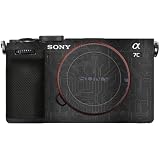 カメラスキンドットコム カメラスキンシール sony A7C2 α7C II カメラ保護シール 傷防止 3M社製 カメラフィルム 一眼レフ ミラーレス レンズ 貼り付けキット付き (エレクトロニックブラック)