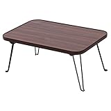 不二貿易 木目ミニテーブル 幅45×奥行30cm ブラウン 10958