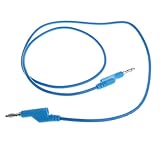 Fenteer 4mm スタッキング バナナ - バナナ プラグ　ソフト　シリコン　テスト　ケーブル　小型 軽量 携帯便利 柔軟性　全2色 - 青