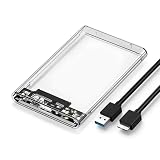 ALLVD 2.5インチHDD/SSDケースUSB 3.0接続SATA 5 Gbps高速データ転送透明シリーズポータブルHDD/SSD外付けドライブケースネジ&ツール簡単に取り外す必要がないMac Windows Linux PS 4 PS 3 XBox HDTVなど対応