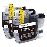 【EasyECO】ブラザー用 LC3111-4PK 互換インクカートリッジ LC3111-BK ブラック 2本セット 純正と併用可能 大容量インク 最新ICチップ搭載/残量表示/個包装 対応機種:DCP-J572N DCP-J577N DCP-J582N DCP-J587N DCP-J972N DCP-J973N DCP-J978N DCP-J981N DCP-J982N DCP-J987N など