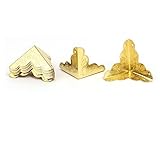 uxcell ボックスコーナープロテクター 金属 デスクテーブル エッジカバープロテクター 10個入り