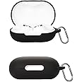for Anker Soundcore Space A40 ケース シリコーン 保護カバー Anker Soundcore Space A40 対応 イヤホン全面保護カバー 【YML】落下防止 キズ防止 耐衝撃 装着充電可能 防水 防塵 カラビナ付き