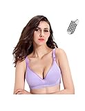 AIKOSHA NETWORK パープルストライプ 75B ベビー＆マタニティ マタニティブラ & 靴下 のセット商品 授乳ブラ ストラップオープン 簡単授乳 シームレスブラ
