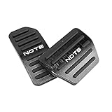 LEXLEYS「改良型」 ノート E12系 アルミ ペダル アクセル ブレーキ カバー 実車採寸 工具不要 滑り止め付 被せる ゴム カスタムドレスアップ パーツ（ブラック）