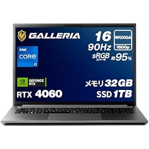ガレリア クリエイターノートPC GALLERIA XL7C-R46H-C6 RTX4060 Core 