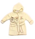 Spasilk 100% Cotton Hooded Terry Bathrobe with Booties, Brown Bear, 0-9 Months by Spasilk [並行輸入品]