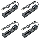 MAKIVI 4X 充電器 USB 1スロット ユニバーサル急速充電充電式リチウム電池充電器 18650 26650 14500 16340 用