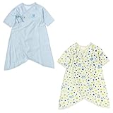 BREEZE(ブリーズ) まるしかく柄２Ｐコンビ肌着　サックス　70cm