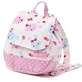 元気にお出かけベビーリュック　ハッピーうさちゃん仲良しうさちゃん（水玉ホワイト）　1歳から ギフト 誕生日 出産祝い　B1603500　日本製