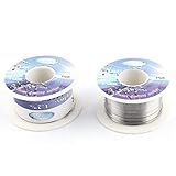 DealMux 63％錫37％鉛0.5ミリメートルダイヤ溶接はんだはんだワイヤリール2PCS