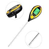 MoonCity 4-in-1 Soil Moisture Sensor Meter, Soil Moisture Monitor, Soil PH Value, Soil Temperature a
