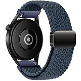 時計バンド22mm に対応Huawei Watch GT6 Pro/GT6/GT5/GT4/GT3 46mm、クイックリリース、スマートウォッチベルト22mm 対応Amazfit Watch Bip 6/5/GTR 4/Garmin Venu4 45mm、磁気バックル付き、ナイロン交換用時計ベルト22ミリ