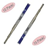 MPJ Promark 100 lb容量フル拡張子ソフト/セルフ閉じるボール軸受サイドマウント引き出しスライド 10 Pairs - 14 in. PRO200