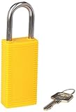 Brady 123399 Lockout Padlock Keyed Different 1/4 Yellow [並行輸入品]