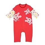 ホットビスケッツ(MIKIHOUSE) 重ね着風　接結天竺カバーオール　80cm　コーラルピンク（75）