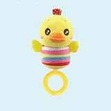 wenasiベビーソフトRattle Infant Toys Handbell Cute Cartoon Animal開発おもちゃ新生児幼児用誕生日プレゼント( Duck )