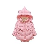 Pojour ベビー服 子供服 女の子 秋冬 防寒 おしゃれ かわいい羊コート 厚手 ソフトジャケット 長袖 暖かいジャケット ベビールームウェア 普段着 カジュアル 旅行 記念日 プレゼント ピンク