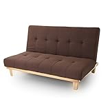 ソファ ソファベッド リクライニング 天然木脚 ハイバック ローシート 2.5人掛け ブラウン