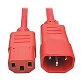 Tripp Lite 6 ft. Heavy Duty Power Extension Cord C14 to C13 15A 14 AWG Red (P005-006-ARD) [並行輸入品]