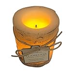 Candle Impressions Flameless LED Real Wax 4 " Birch Barkピラー