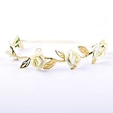 Happyハッピー耳　ベビー　女の子　薔薇ヘアバンド　フラワーのカチューシャ　出産祝い　記念撮影　初節句　入学式　卒業式に (ベージュ)