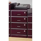 全段鍵付きシークレットチェスト 【4段】 木製(桐) 隠しキャスター付き 幅30cm×奥行39.5cm