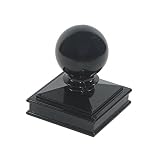 Nuvo Iron 3 " x 3 "ボールPostキャップfor金属ポスト – ブラックフェンシングDecor