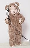 Cuteshower ベビー着ぐるみ 赤ちゃん くま カバーオール ロンパース キッズコスチューム 男の子 女の子 95