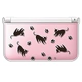 sslink ニンテンドー 3DS LL 対応 クリア ハード カバー 猫＆肉球 ネコ ねこ アニマル