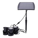 ノーブランド品3カラー ソーラースポットライト ソーラーガーデンライト 太陽光 ソーラーパネル 防塵・防水 3色点灯 屋外用,青い色 …