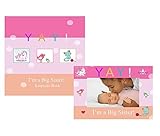 Beloved赤ちゃん、Im A Big Brother Im A Big Sister赤ちゃん兄弟記念品メモリ本と画像フォトフレームギフトセットfor Kids ピンク unknown
