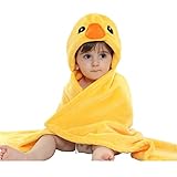 激カワ!!!癒される!!!可愛い子に可愛いバスローブ　お子様にピッタリ 出産祝い 贈り物 にも (アヒル)