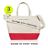 名入れ ショルダーネーム マザーズバッグ 2way バイカラー トート レッド） (書体:B)