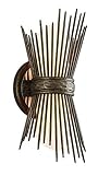 Troy Lighting Blink 13"W 2-Light Outdoor Wall Light - Light Cottage Bronze Finish with Matte Opal Gl